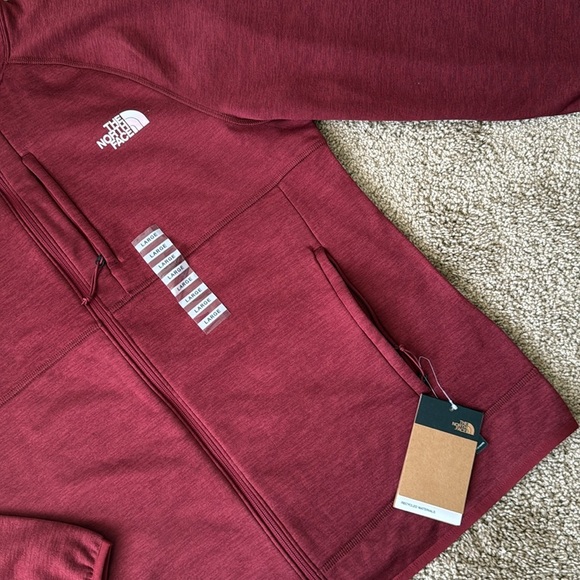 NWT The North Face Canyonlands Red White Zip Up Hooded Sweatshirt Jacket - Picture 4 of 10